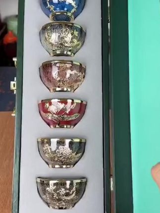 金镶玉高端茶杯套装,送礼佳品,送长辈有面子!