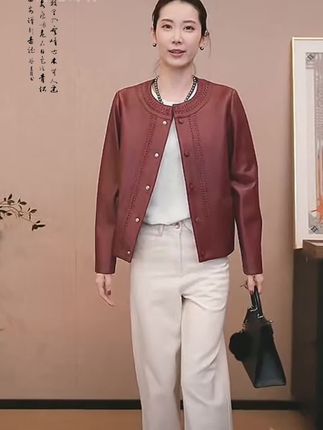 #高级感穿搭 #今天穿什么 #皮衣外套 #百搭显瘦 #谁穿谁好看