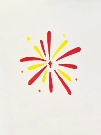 一起来画烟花#简笔画 #画画