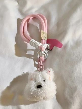 ins森系西高地可爱狗公仔短款手机绳手工结实编织带挂链钥匙挂绳  #西高地 #可爱手机壳 #少女心 #手机壳安利 #好物推荐