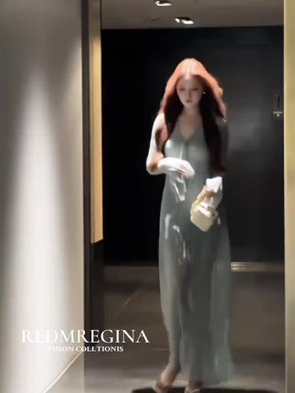 连衣裙女2025秋季新款法式高级感收腰显瘦V领蕾丝长袖系带中长裙#桑葚怎么做好吃又营养