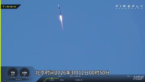 Firefly Aerospace的Alpha火箭终发射成功 北京时间2026年3月12日00时50分,美国Firefly Aerospace公司在范登堡太空军基地成功执行了其自主研制的Alpha火箭发射试验任务,发射后2分40秒,火箭完成一级分离,抛下主助推器,8分钟后火箭将任务载荷ICOR-SV顺利进入229km×417km、123.08°的近地轨道。本次发射任务是在去年两次失败阴影下开展的,经过问题整改和充分准备,终获成功。#航天发射 #火箭发射