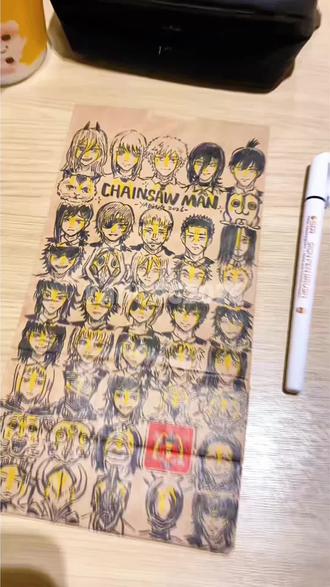 一口气画完电锯人全员头像!有人看吗? #热门 #电锯人 #电次 #手绘 #麦当劳