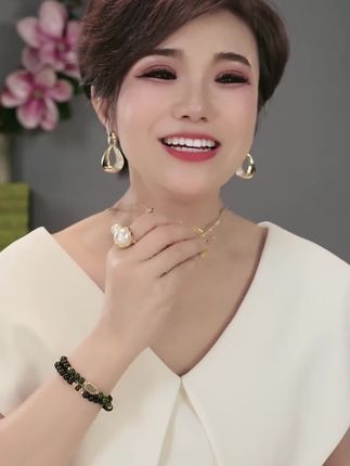 铜合金仿珍珠戒指 T.Q【浅爱】大小珠珠开口可调节戒指#热门 #热门音乐🔥 #热门短剧推荐