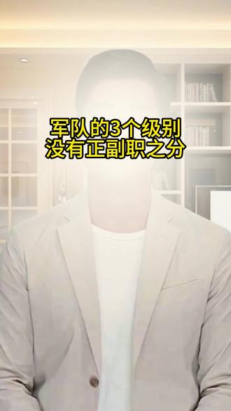 军队的3个级别,没有正副职之分 #军迷发烧友