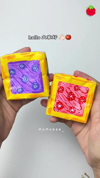 纸捏捏|超软fufu的小蛋糕来啦! 🍰 #自制手工日常 #捏捏乐 #自制捏捏 #手工 #自制手工日常