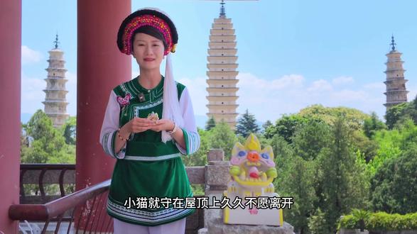 一只猫咪,沉淀大理千年民俗韵味,屋顶瓦猫,藏着苍山动人报恩传说。#瓦猫 #大理非遗 #大理旅游