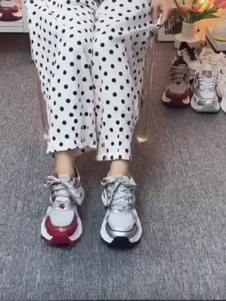 白鹿明星同款鞋增高老爹鞋女2025新款厚底透气鞋子休闲运动鞋女款#时尚休闲运动鞋#新款上新