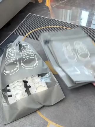 #抽绳收纳防尘鞋袋,可视透明鞋子收纳袋,家用旅行收纳防潮#鞋袋 #收纳袋 #小白鞋收纳袋 #鞋子收纳袋