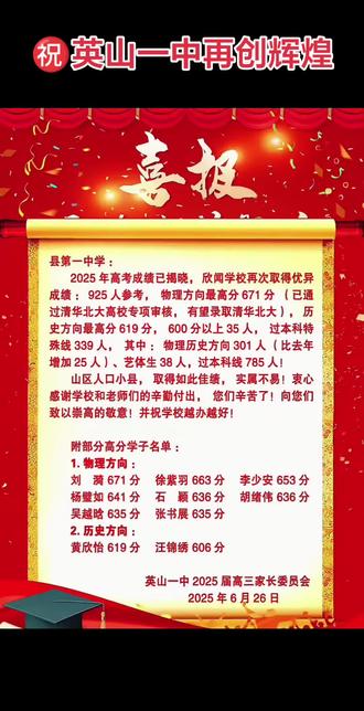 ㊗️英山一中高考再创辉煌#正能量传递