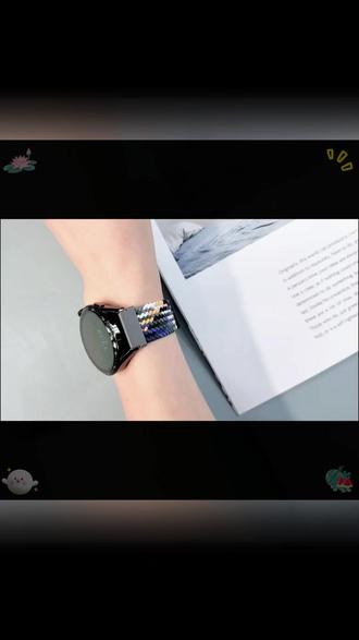 手表带 适用华为GT6/4尼龙弹力编织2/3pro磁吸折叠扣Watch5手表带Fit4pro#磁吸扣表带 #表带好物 #华为Watch5表带 #弹力表带 #磁吸表带