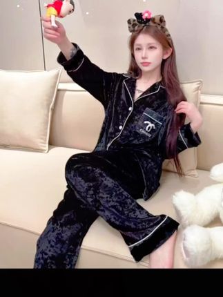 金丝绒睡衣#高端大气 #睡衣外穿 #家居服套装 #与众不同