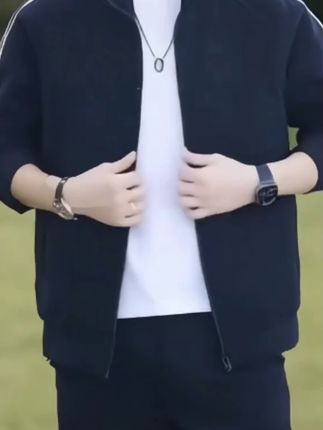 #男士外套 #摇#粒绒开衫外套#夹克外套