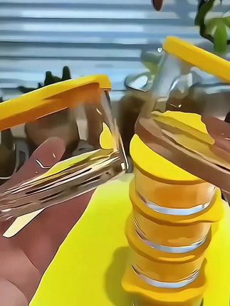 玻璃厨房保鲜盒带盖密封冷藏罐泡菜咸菜罐圆形防漏1