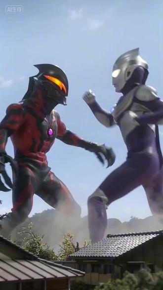 空中型迪迦vs贝利亚#小云雀AI