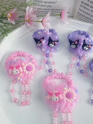 儿童美乐蒂卡通甜美发圈,甜美可爱#儿童发圈头绳 #儿童头绳