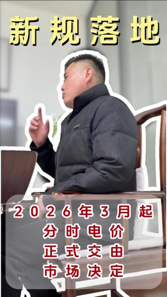 新规落地:2026年3月起,分时电价正式交由市场决定!#光伏发电 #光伏人 #新能源