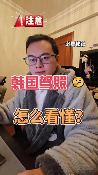 你真的看懂你的韩国驾照了吗? #韩国 #韩国生活 #韩国留学 #韩国人 #韩国人