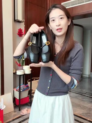 羊皮版!平底单鞋2025春秋百搭方头一字带扣软皮通勤复古玛丽珍鞋#玛丽珍#复古