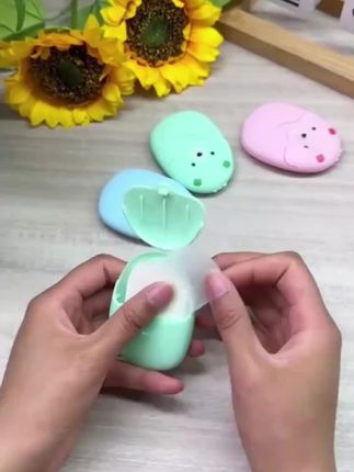 旅行小巧便携香皂片可爱小熊香皂清洁家庭方便温和起泡好清洗