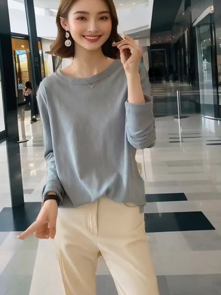 #打底衫 #百搭上衣 #宽松版型 #内搭外穿都好看 #长袖t恤