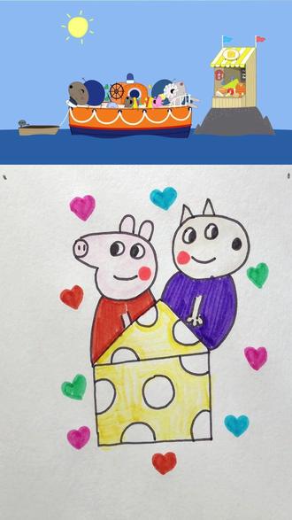 小猪佩奇简笔画 #简笔画 #启蒙早教 #儿童动画 #内容启发搜索 #画画