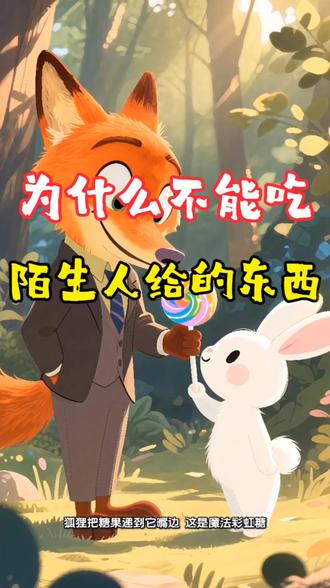 #创作灵感
3分钟让孩子学会拒绝陌生人,这个故事教会孩子:不认识的人给什么,都不要拿,赶紧快跑开!
小耳朵讲故事/《小白兔与糖果陷阱》#儿童睡前故事 #儿童启蒙动画 #儿童安全意识 #不吃陌生人的东西