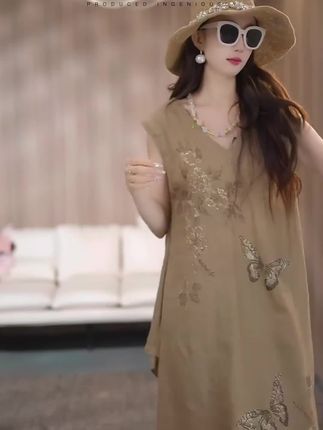 TCH私服烫钻新工艺时尚淑女百搭潮流连衣裙
