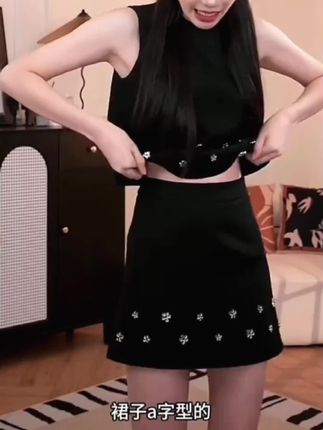 法式静奢风休闲风千金风时尚套装黑色无袖夏季短裙套装小个子#今日穿搭分享 #高级套装 #夏装 #高级感穿搭 #夏季穿搭