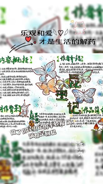 《昆虫记》手抄报完成,感受自然之美,探索生命奥秘。