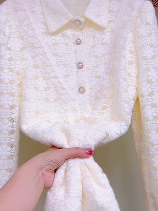 #蕾丝衫#秋冬必备 #加绒保暖 #时尚洋气百搭