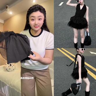 2026女童巨好看的连衣裙儿童港风裙子套装新款夏季高级感独特漂亮#舒适透气又凉快 #价格实惠质量好 #厂家直发