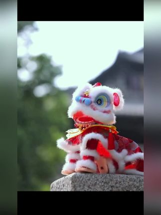 醒狮映月中秋儿童灯笼氛围拉满#有点意思 #古装古风