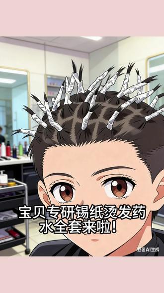 】锡纸烫发药水全套工具膏状男士纹理烫自己在家烫头发