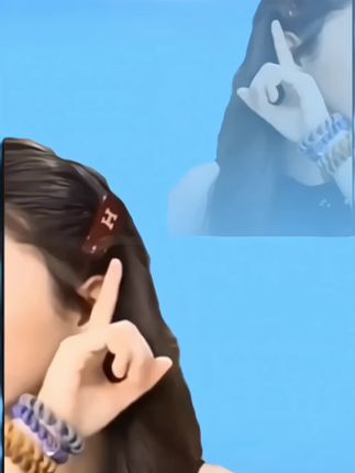 #韩版H字母倒插梳女后脑勺碎发整理发梳