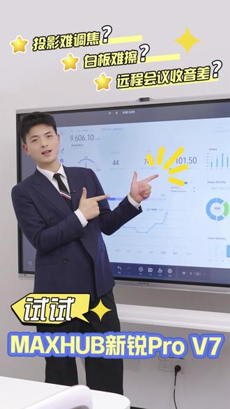 投影白板都淘汰?试试 MAXHUB 新锐 Pro V7 #高效会议神器 #企业办公设备升级 #会议室痛点 #高清会议体验 #maxhub会议平板
