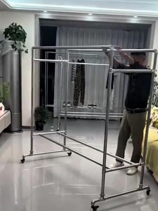 #落地晾衣架 #镀锌管晾衣架 #晾衣架 #可移动晾衣架 #室外晾衣架