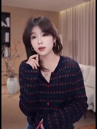 哥弟阿玛施正品小花韩系2025早秋新款外套针织开衫百搭女减龄毛衣