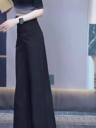 休闲百搭阔腿西装裤#显高显瘦显腿长 #时尚气质穿搭 #百搭阔腿裤