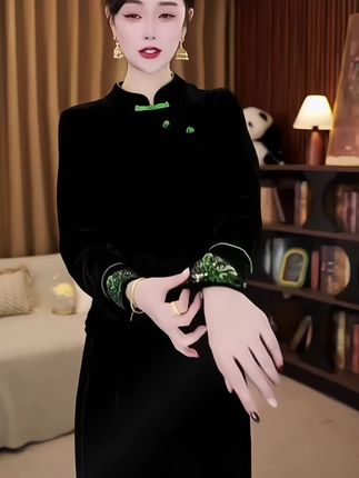 #中式美学服饰 #优雅气质 #改良旗袍穿搭 #中式服装