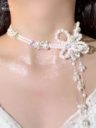 ✨就让这鲜花,永远开在脖颈上吧✨#美出高级感 #仙女饰品 #首饰分享 #珍珠项链 #极繁主义