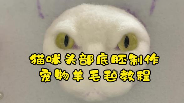 宠物羊毛毡教程猫咪头部底胚制作 猫咪头部底胚制作#羊毛毡 #羊毛毡戳戳乐 #羊毛毡手工 #宠物羊毛毡定制 #宠物羊毛毡猫咪