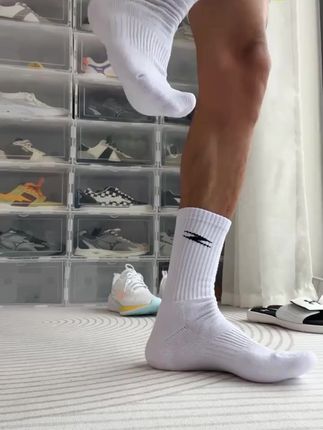 男士必备!长筒毛巾底运动袜,吸汗透气防臭超棒! #长筒毛巾袜 #吸汗透气袜 #高颜值男袜 #篮球跑步袜 #长筒吸汗袜