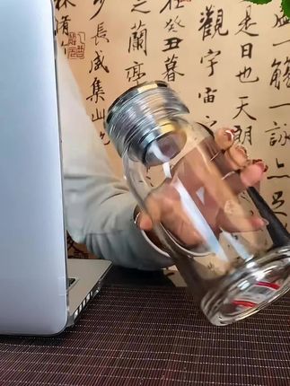 玻璃杯男款加厚茶杯透明单层高硼硅玻璃水杯大容量大肚杯简约便携#玻璃杯 #玻璃杯制作 #玻璃杯子