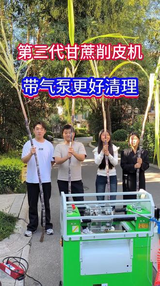 第三代甘蔗削皮机#甘蔗削皮机#甘蔗