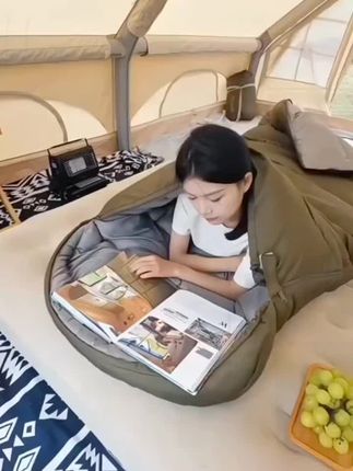 北山狼睡袋冬天季成人石墨烯云绒加厚防寒户外露营办公室午休被子#石墨烯 #云绒 #加厚保暖 #户外 #睡袋