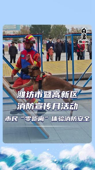 潍坊市暨高新区消防宣传月活动市民“零距离”体验消防安全