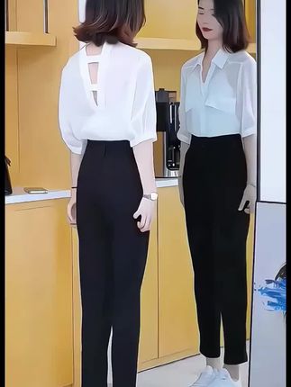 垂感西装哈伦裤烟管裤女#早秋秀场抄作业告别路人感#全抖音都在仿热巴琥珀系造型#徐璐琥珀系亮片裙贵气满满#跟着Winter学少女感老钱风