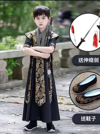 #春夏新款 #男童汉服#演出服#少爷服#痞帅男童