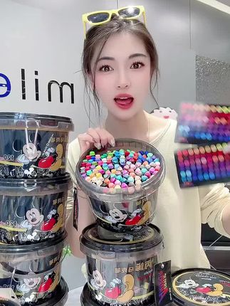Disney/迪士尼120色丙烯马克笔可水洗叠色不透纸不透色专用黑杆#好物推荐🔥 #水彩笔 #学习用品 #马克笔 #丙烯马克笔